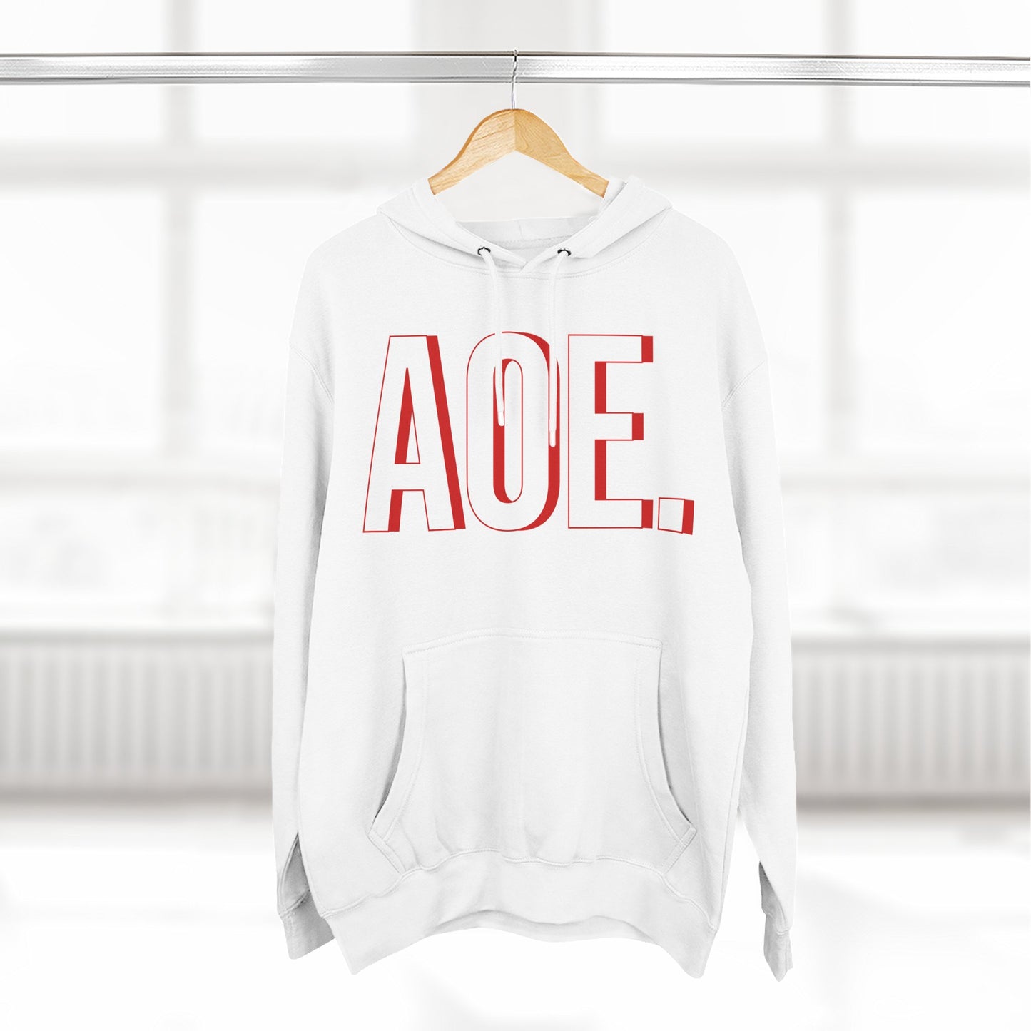 AOE WHITE N BRITE LAYERED HOODIE