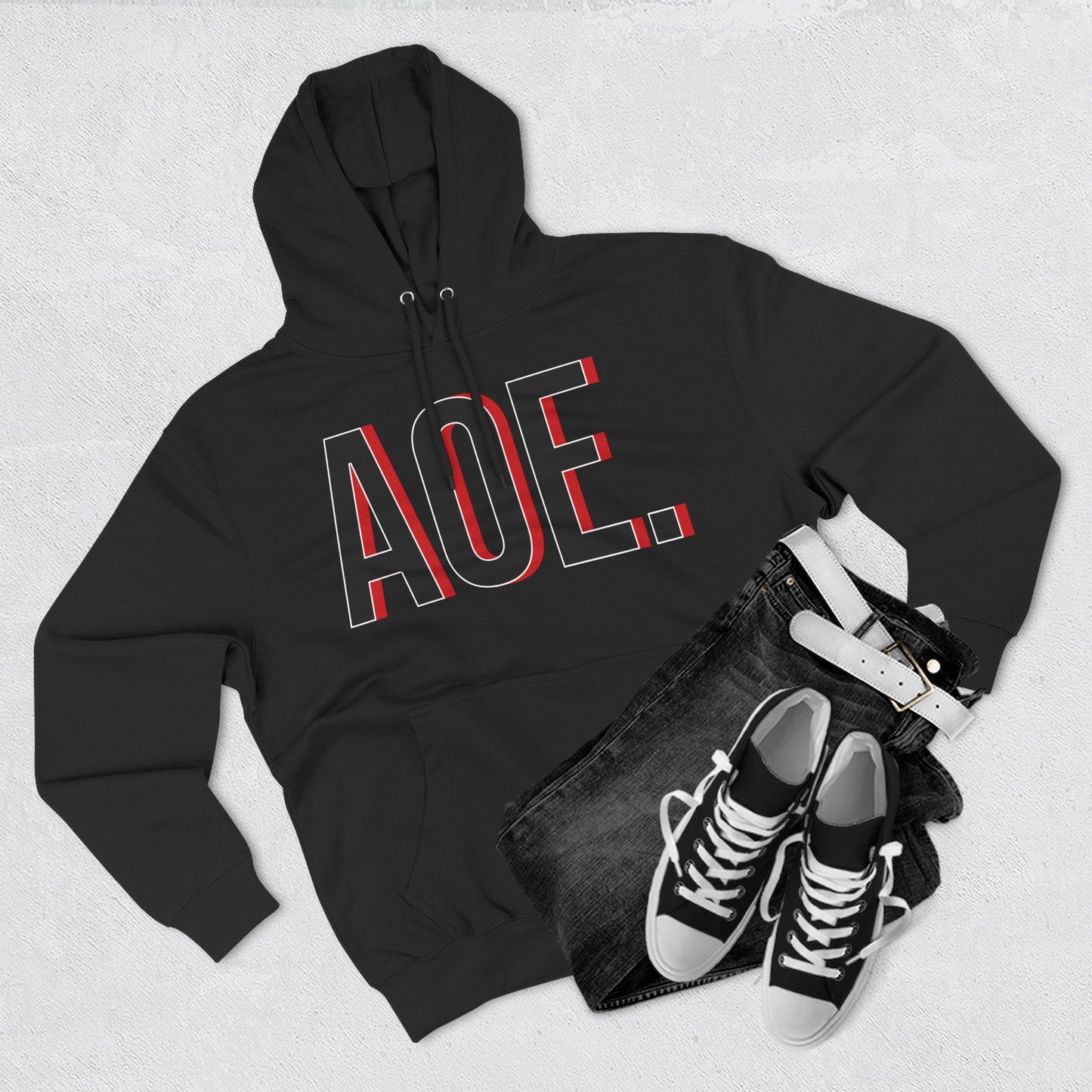 BIG BLACK N BOLD LAYERED HOODIE