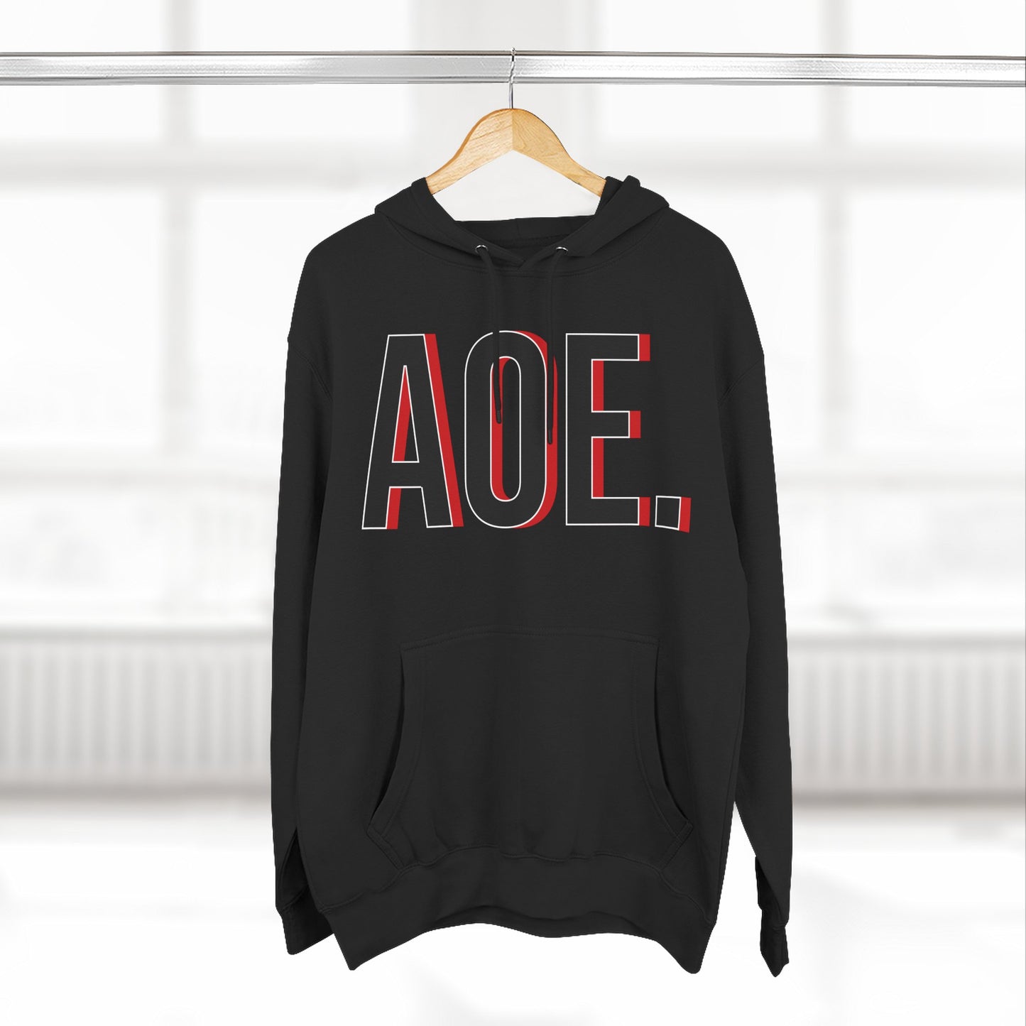 BIG BLACK N BOLD LAYERED HOODIE
